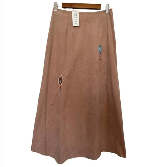 Vintage Together Faux Suede Maxi Skirt Size 8 NWT - Picture 1 of 6